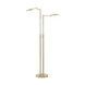 Dessau Turbo 40 inch 10 watt Satin Brass Floor Lamp Portable Light