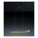 Zeitlos LED 52 inch Gold Leaf with Bronze Linear Pendant Ceiling Light, Luce Elevata Linea