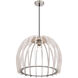 Wood 1 Light 24 inch White Pendant Ceiling Light