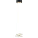 Butterfly LED 8 inch Black and Gold Pendant Ceiling Light