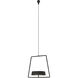 Alessandro Volta LED 8 inch Black Portable Battery Pendant Ceiling Light