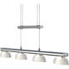 Senator 4 Light 36 inch Nickel-Matte Linear Pendant Ceiling Light