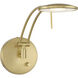 Dessau Turbo 1 Light Satin Brass Swing Arm Wall Sconce Wall Light